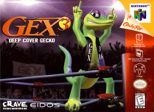 Gex 3 Deep Cover Gecko N64 Print Poster