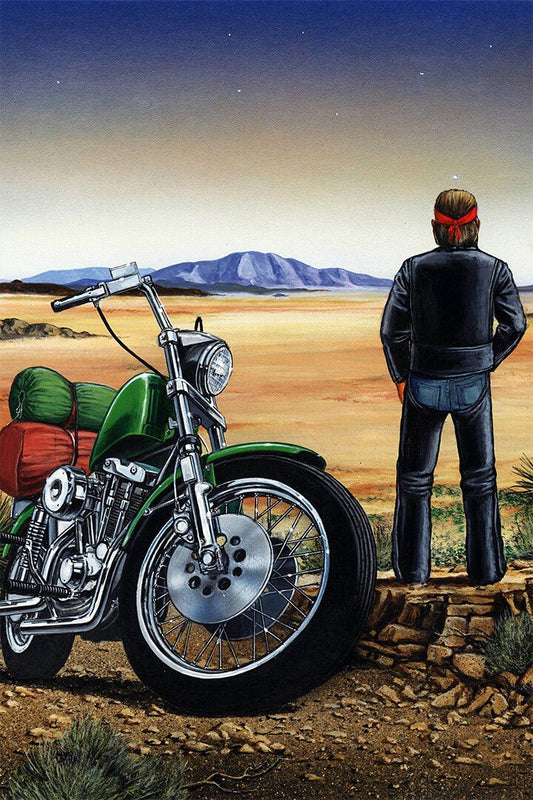 Ghost Rider David Mann Cult Biker Print Jigsaw Puzzle