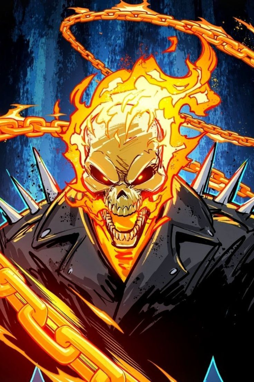 Ghost Rider Flame Chain 001 Print Poster