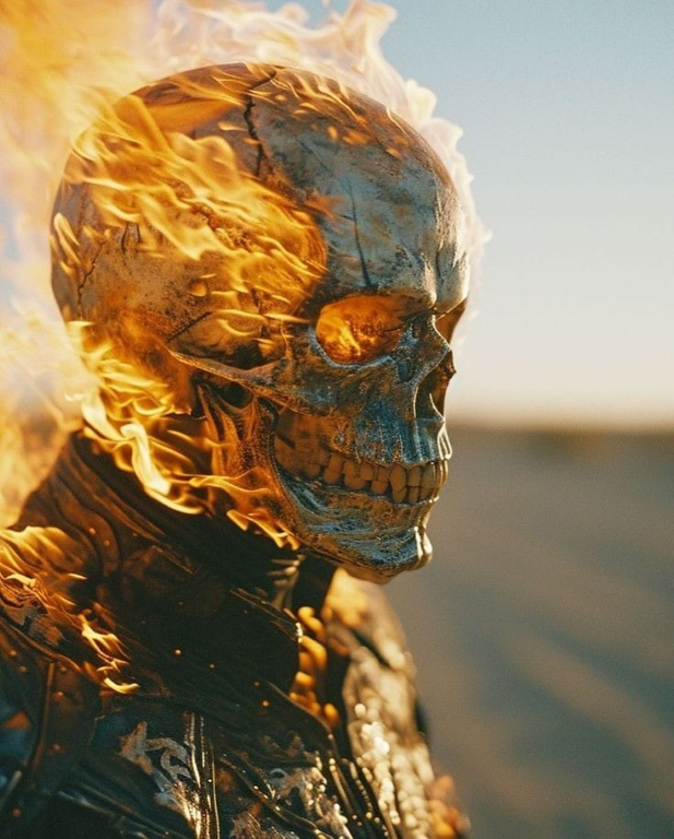 Ghost Rider Flame Skull 2957 Print Poster