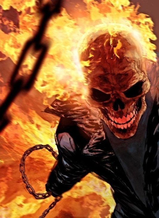 Ghost Rider Flames 813 Print Poster