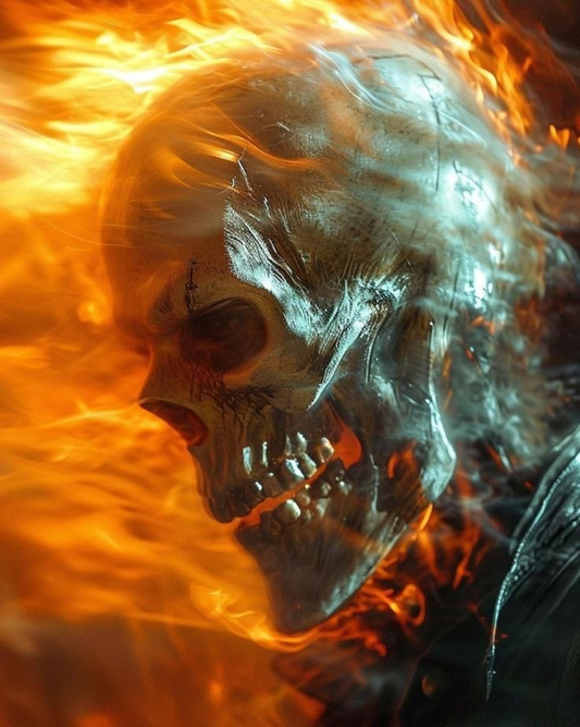 Ghost Rider Flaming Skull 1942 Print Poster