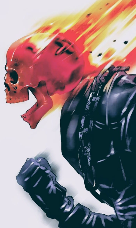 Ghost Rider Flaming Skull Character 82 Print Poster