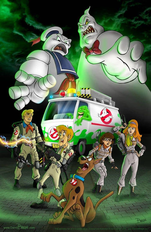 Ghostbusters Scooby Doo Showdown Print Poster