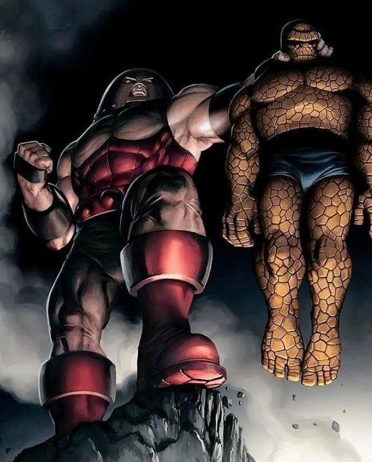 Giant Villain Overpowering Hero Print Poster
