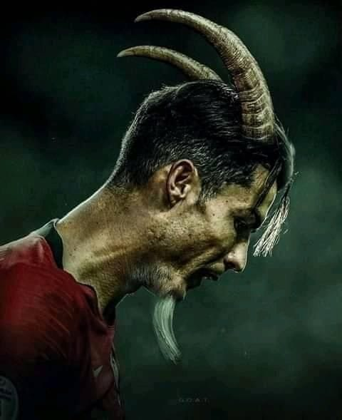 Goat Horns Side Profile 1097 Print Poster