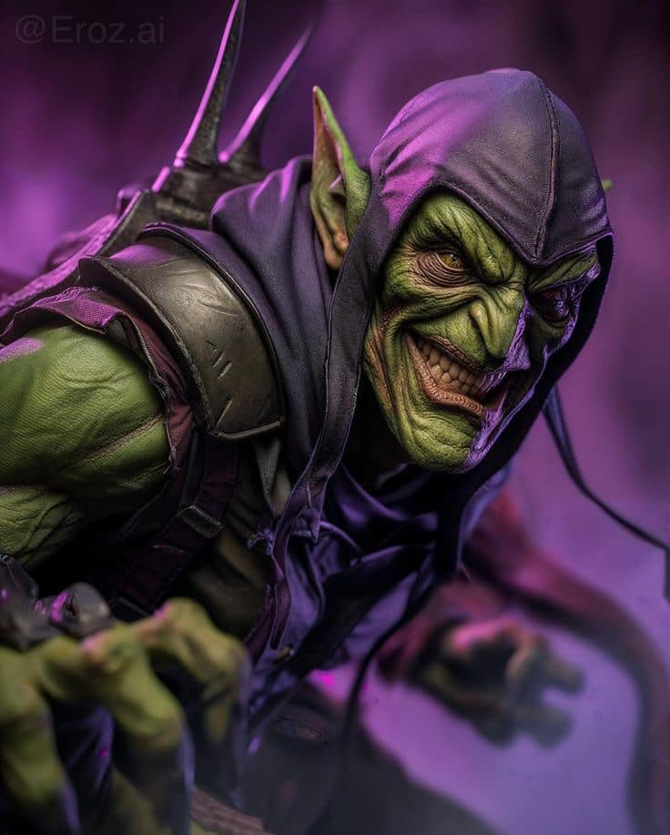 Goblin Figure Closeup Portrait Print Poster