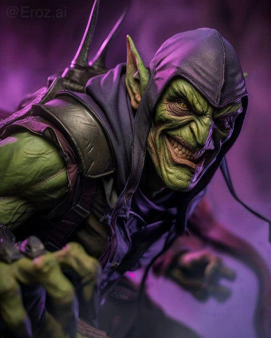 Goblin Figure Closeup Portrait Print Poster