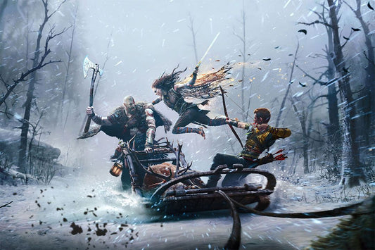 God Of War Ragnarok Kratos Atreus Vs Freya Video Game Jigsaw Puzzle