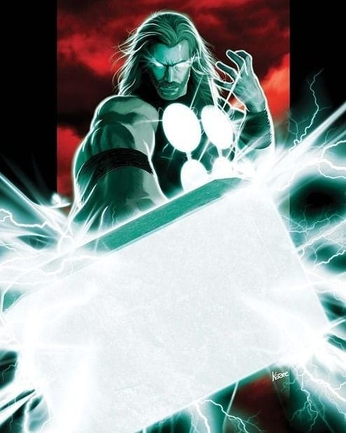 God Of Thunder Lightning Hammer Print Poster