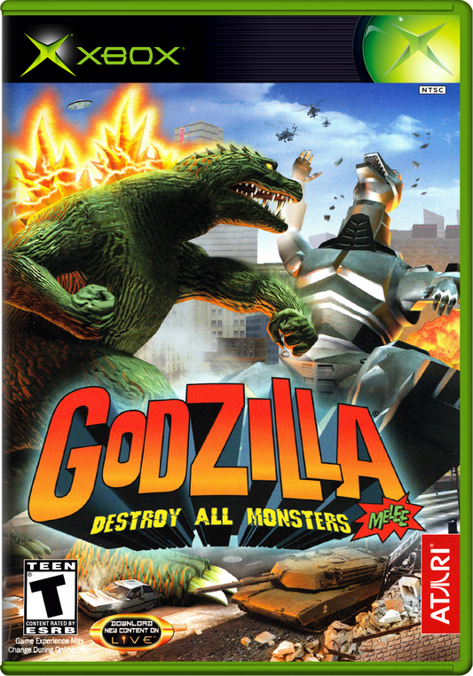 Godzilla Destroy All Monsters Melee Xbox Print Poster