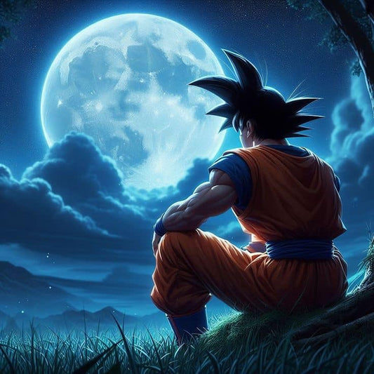 Goku Moonlit Night Print Poster