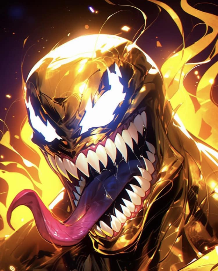 Golden Venom Character Art Print Poster