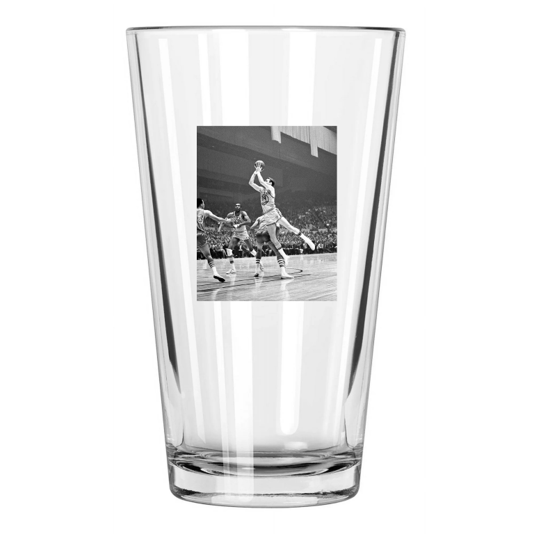 Golden State Warriors Rick Barry Photo Hof 87 Pint Beer Drinking Glass