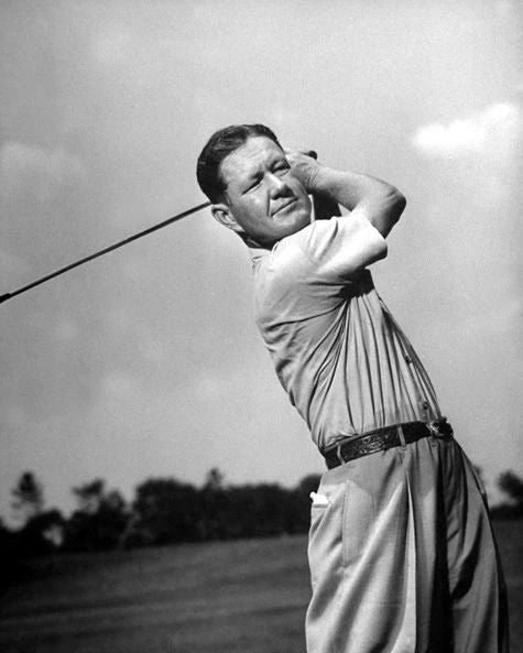 PGA Legend Byron Nelson Glossy Keychain PGA Swing Pose Print