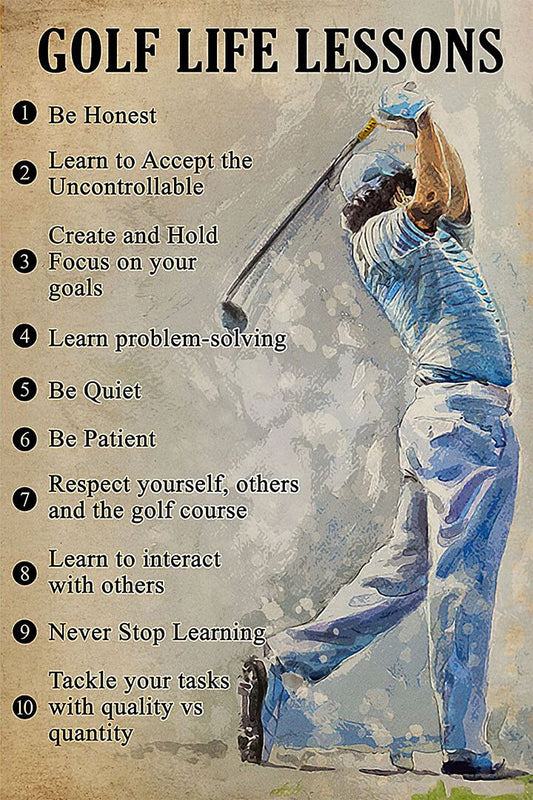 Golf Life Lessons Sport Atlethe Painting Print Jigsaw Puzzle