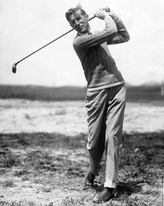 Golfer Jim Barnes Glossy Magnet PGA Swing Print Vintage Magnet