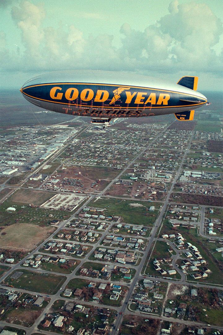 Goodyear Blimp Advertising Aircraft Painting Jigsaw Puzzle