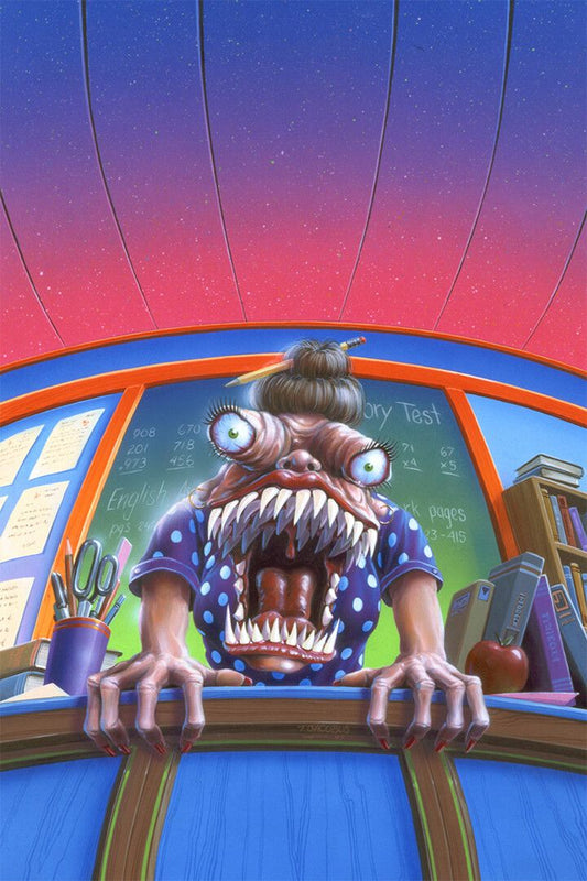 Goosebumps Creature Teacher Cover Art Print Decor Jigsaw Puzzle