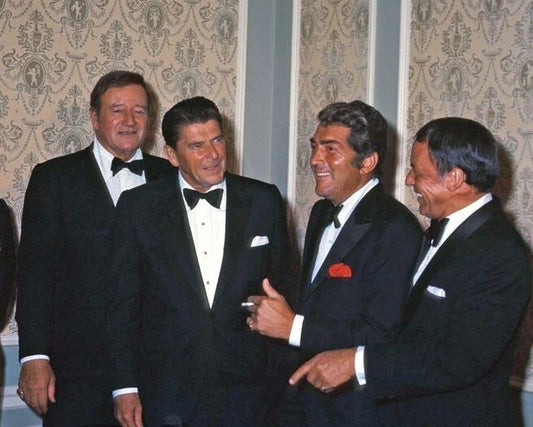 Governor Ronald Reagan Benefit Dinner Glossy Magnet Frank Sinatra John Wayne 1