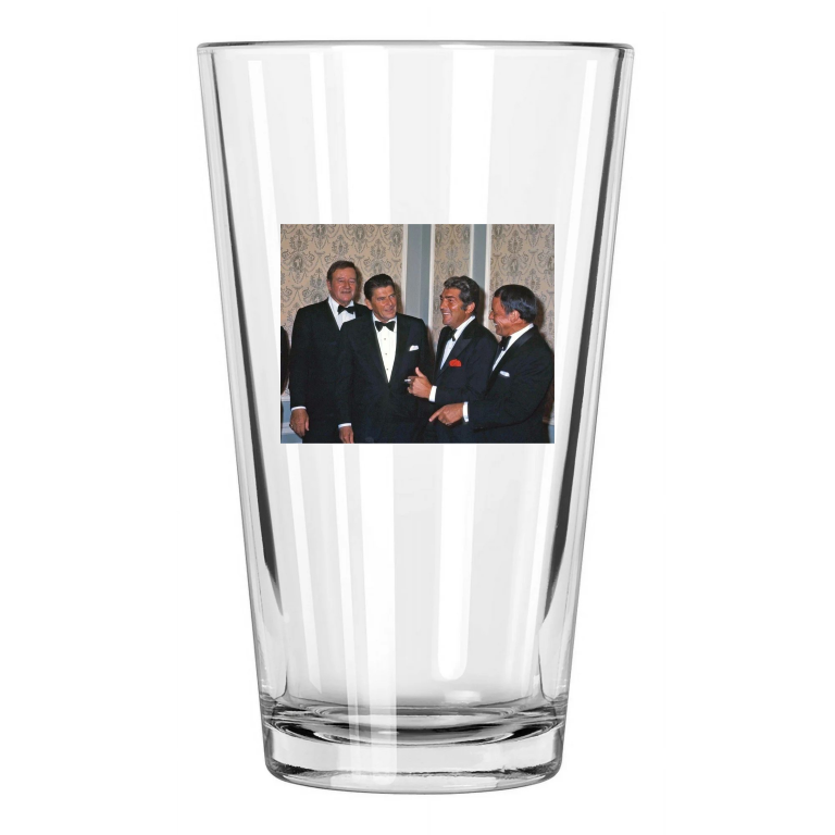 Governor Ronald Reagan Benefit Dinner Frank Sinatra John Wayne 1 Pint Beer Glass