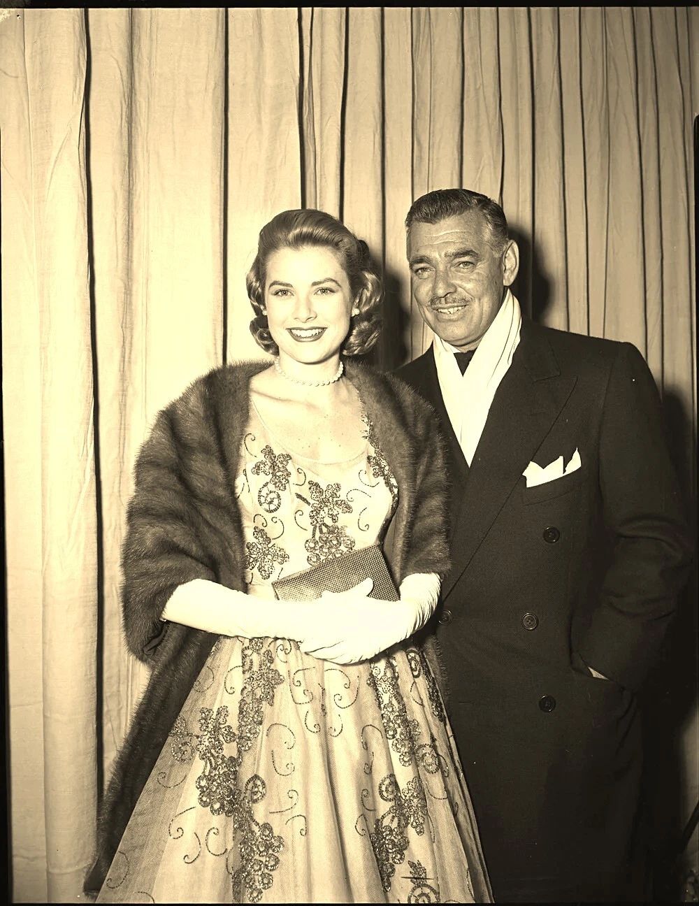 Grace Kelly And Clark Gable At The 1955 Oscars Classic Picture Photo 8.5 X11