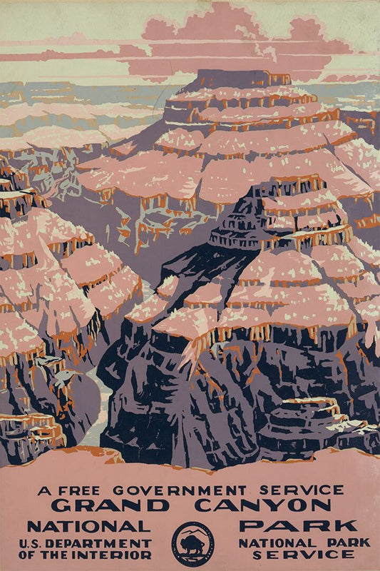 Grand Canyon National Park Service Vintage Style Jigsaw Puzzle
