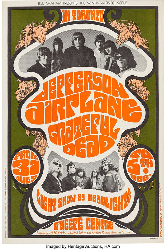 Grateful Dead Jefferson Airplane Music Concert Print Rock Jigsaw Puzzle