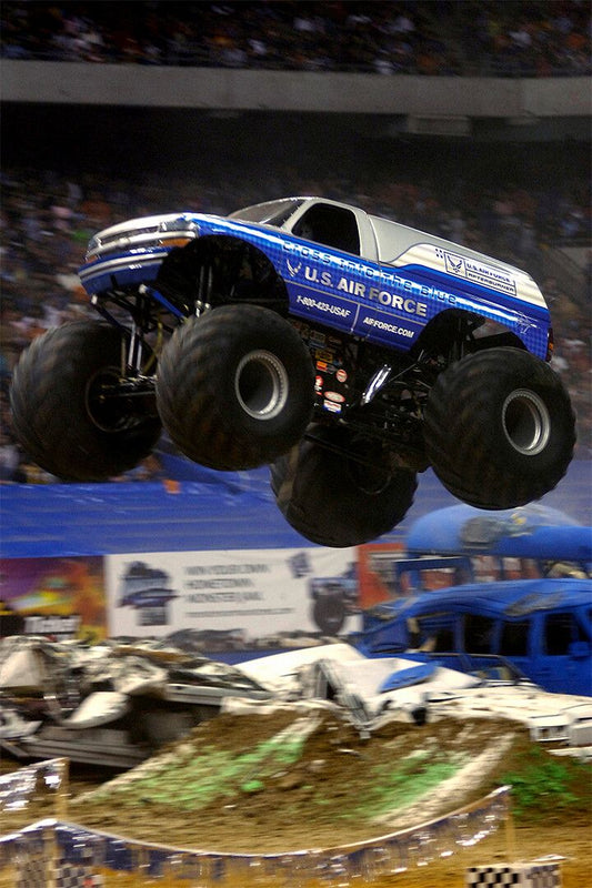 Grave Digger Monster Truck Jumping Art Print Decor Jigsaw Puzzle