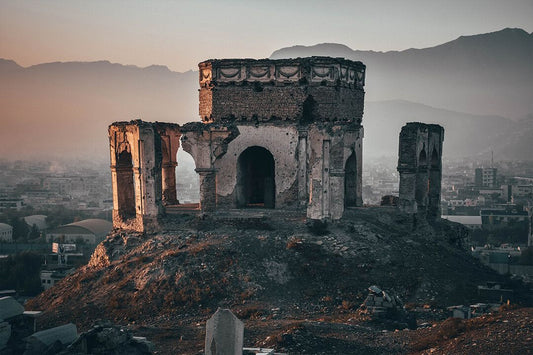 Gray Concrete Building On Top Of Hill Kabol Afghanistan Jigsaw Puzzle