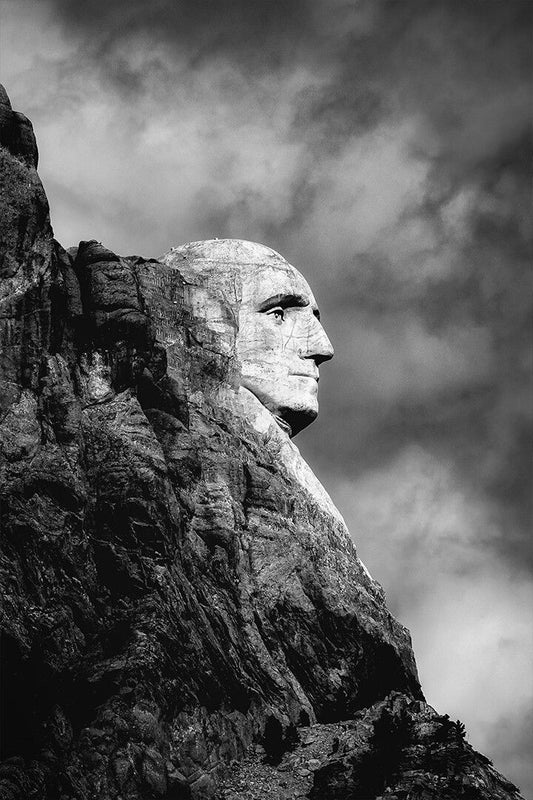 Grayscale Jigsaw Puzzle Of Mans Face Concrete Statue Art Wall Decor Jigsaw Puzzle