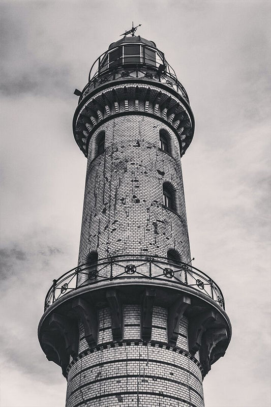 Grayscale Jigsaw Puzzlegraphy Of Lighthouse Art Wall Decor Jigsaw Puzzle