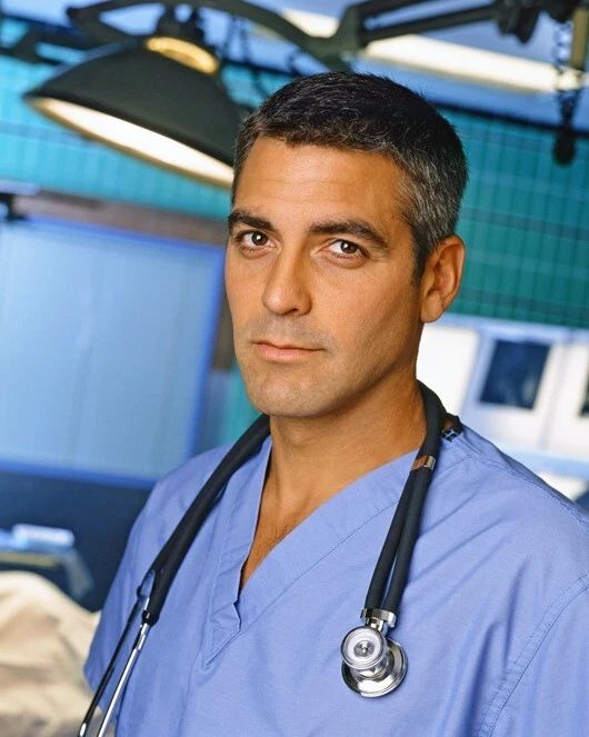 Great Actor George Clooney Glossy Keychain Er Televsion Show Portrait Print