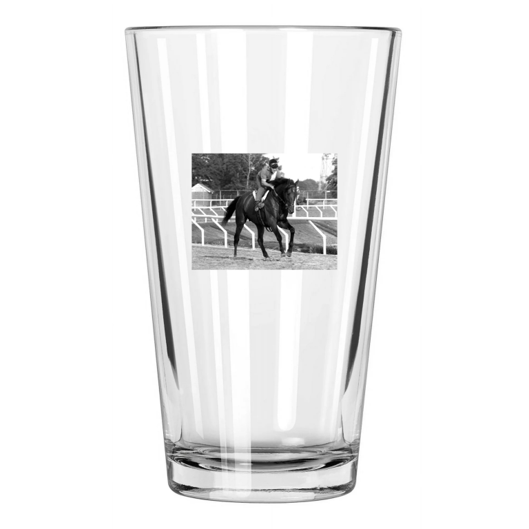 Great American Racehorse Dr Fager Photo Thoroughbred Pint Beer Drinking Glass
