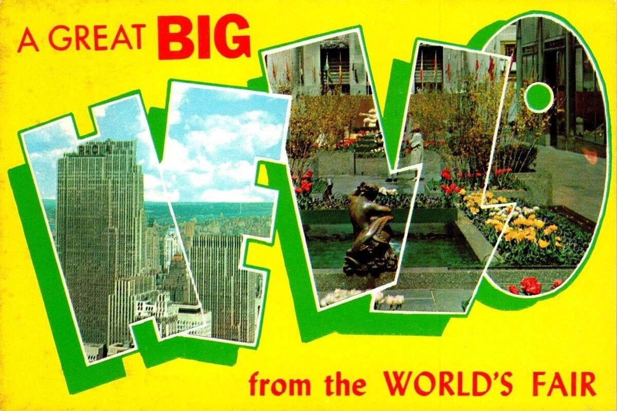 Great Big Hello From The World'S Fair New York City Classic Postcard Reprint