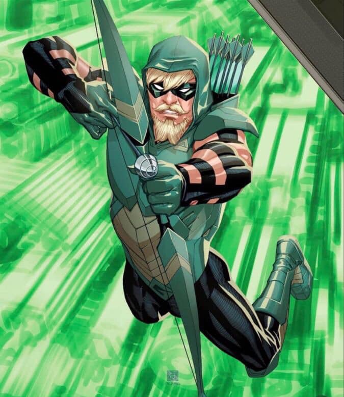 Green Arrow Action Pose Print Poster