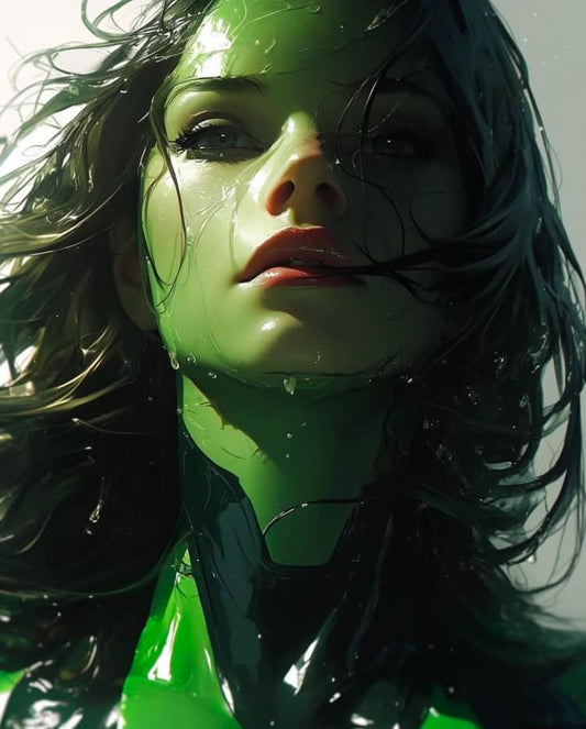 Green Hero Portrait Print Poster