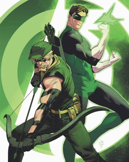 Green Heroes Comic Art Print Poster