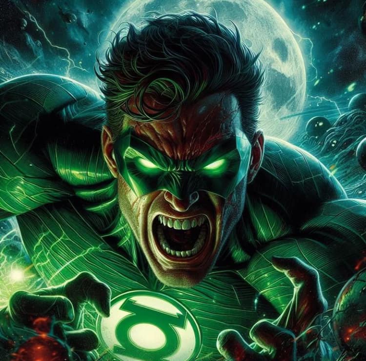 Green Lantern Action Portrait (1) Print Poster