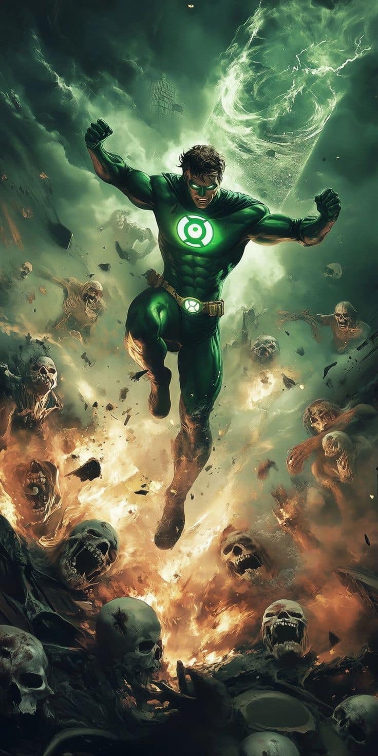 Green Lantern Action Scene (2) Print Poster