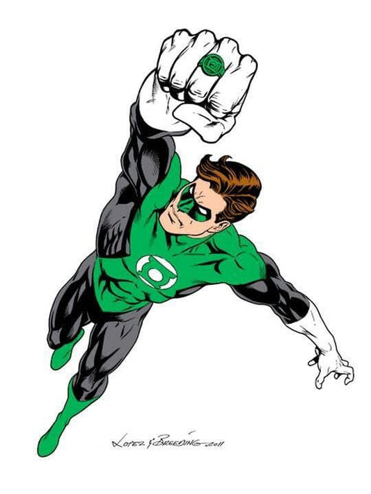 Green Lantern Comic Art (4) Print Poster
