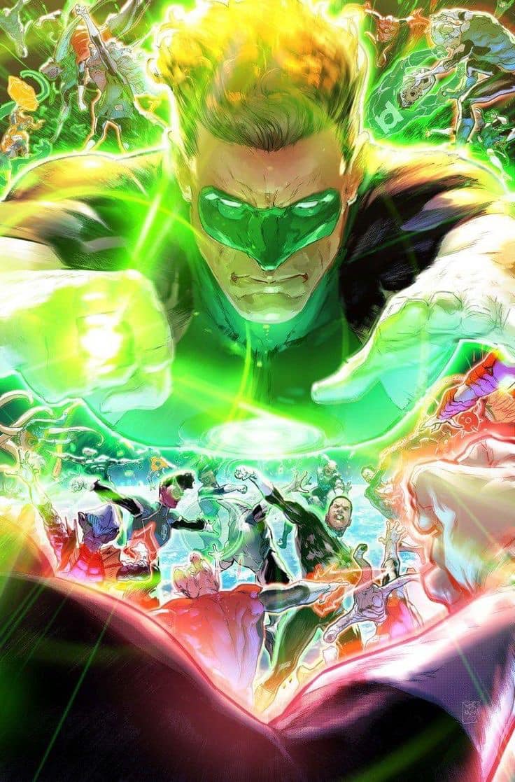 Green Lantern Comic Hero Action (2) Print Poster