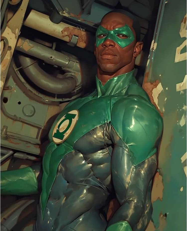 Green Lantern Cosplay Portrait Print Poster