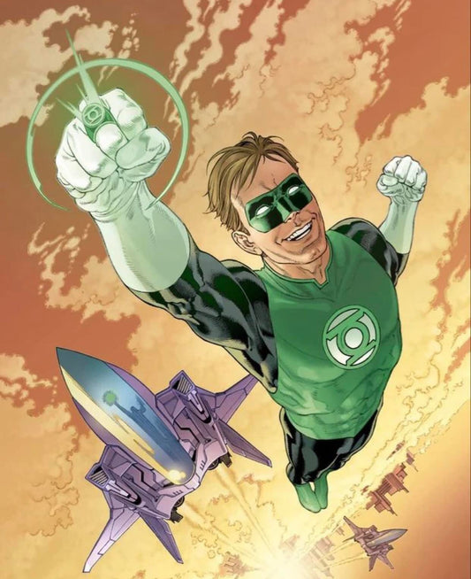 Green Lantern Flying Action Print Poster
