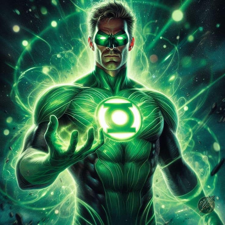 Green Lantern Hero Art Print Poster