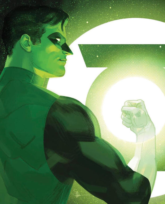 Green Lantern Hero Illustration Print Poster