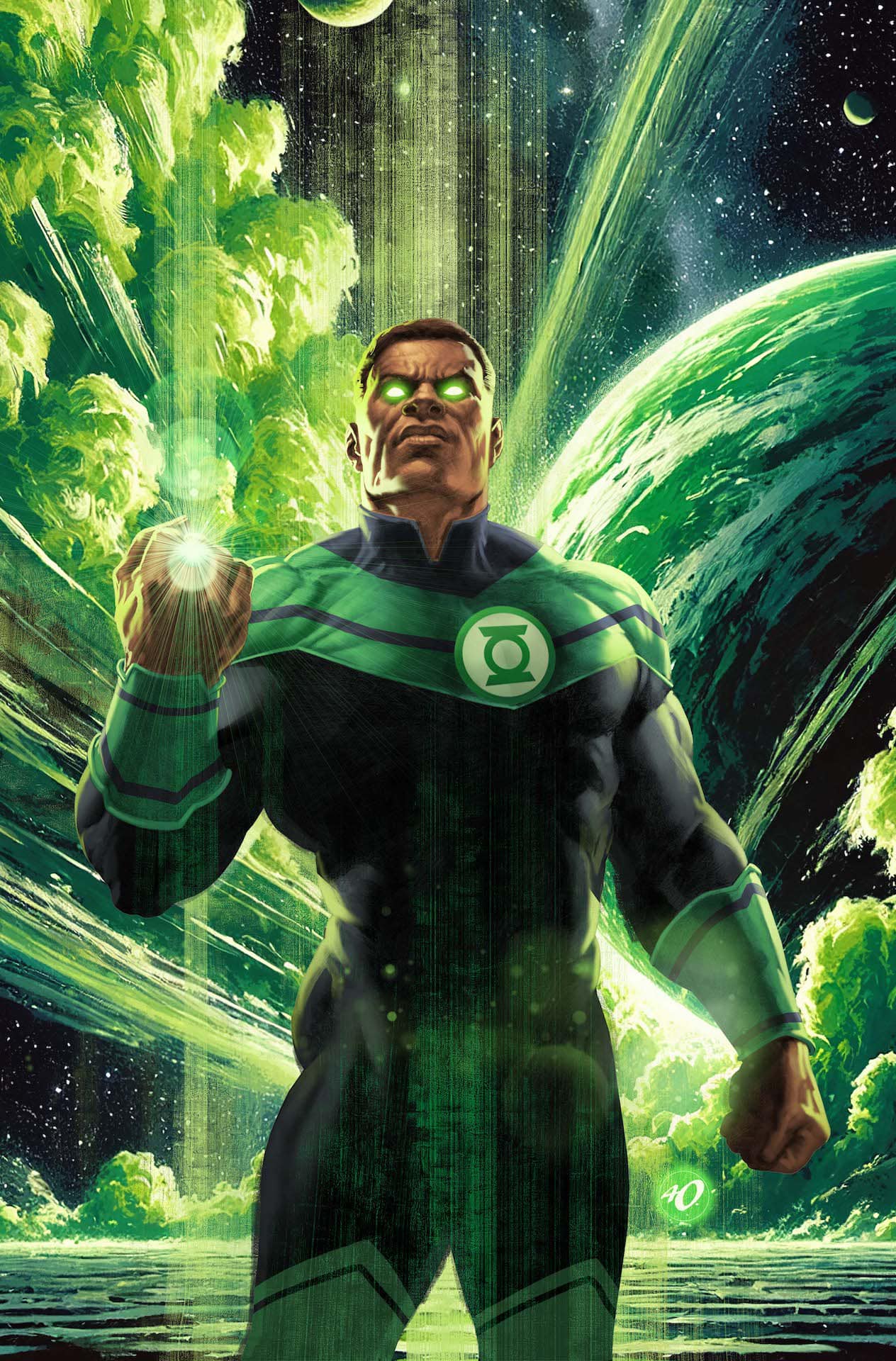 Green Lantern Hero Space Art Print Poster