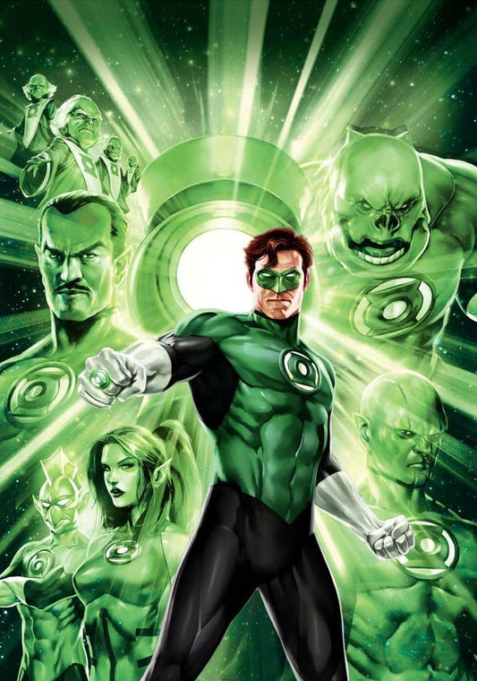 Green Lantern Heroes Illustration (2) Print Poster