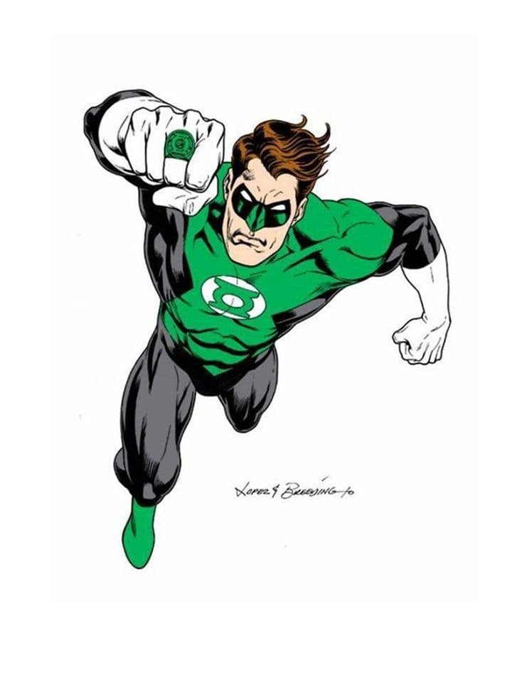 Green Lantern Illustration (4) Print Poster