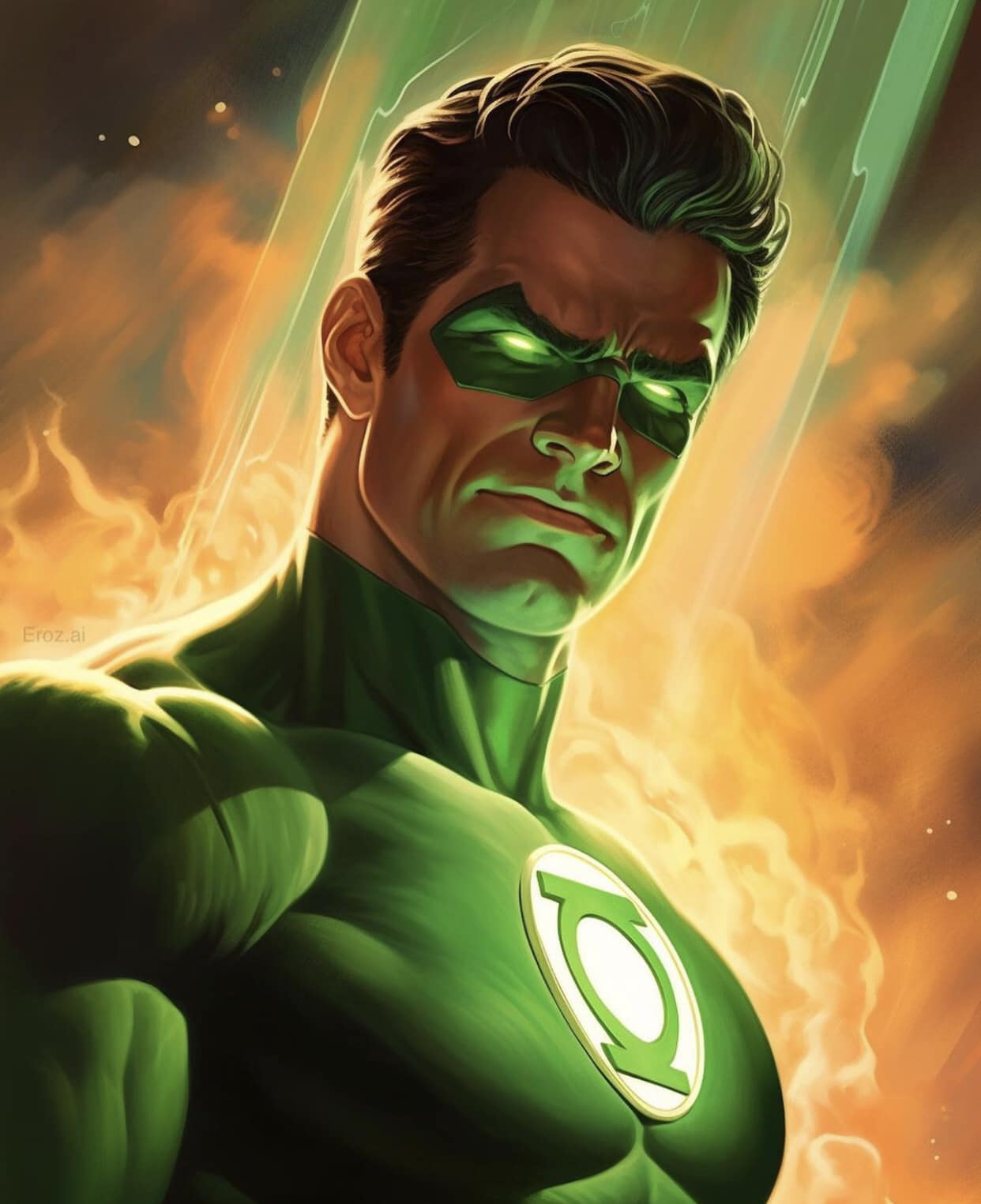 Green Lantern Portrait Print Poster